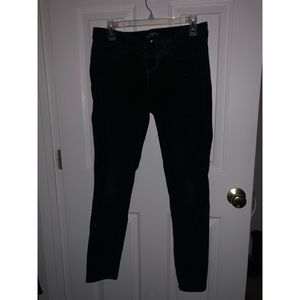 Loft Velvet Black Straight Leg Pants - Size 28